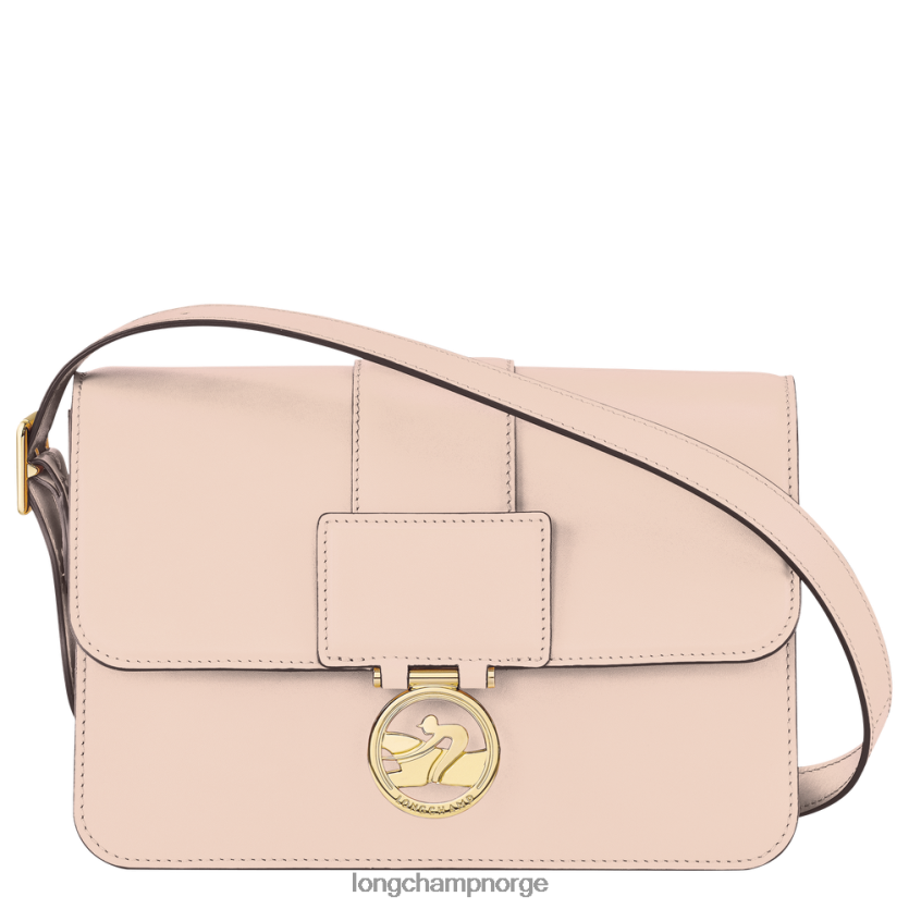 Longchamp box trav crossbody bag m kvinner blek rosa FTJ6LL234