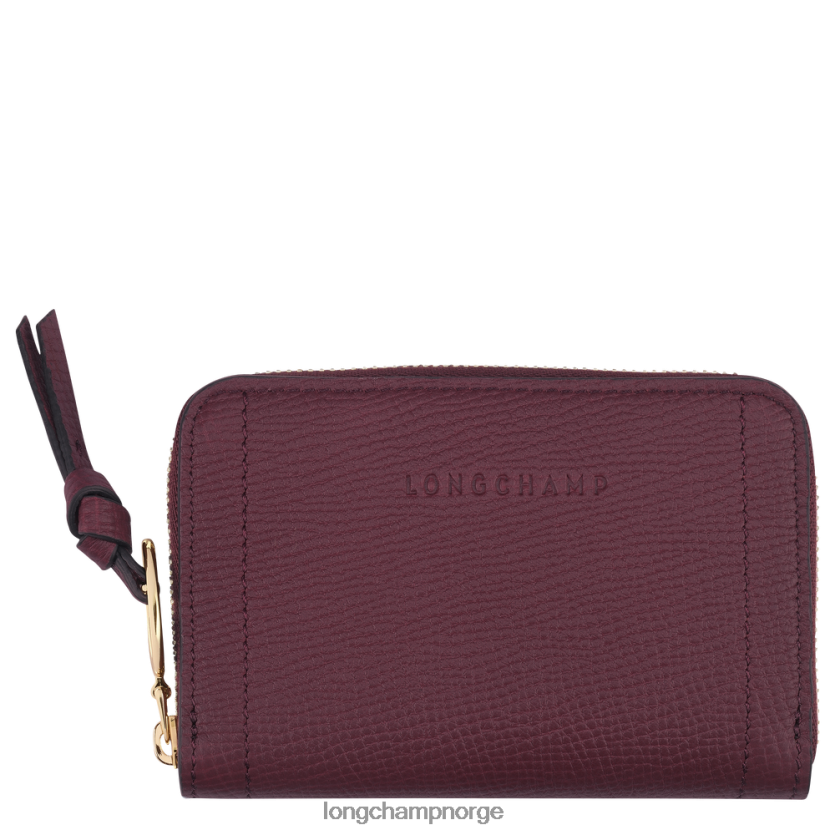 Longchamp postkasse myntpung kvinner burgunder FTJ6LL537