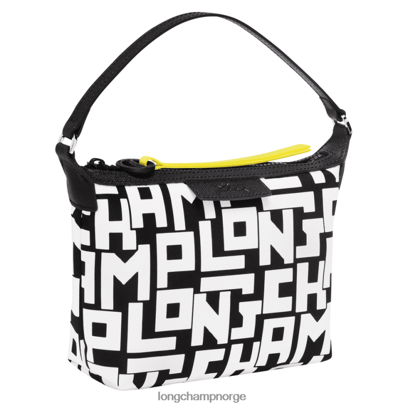 Longchamp le pliage lgp clutch kvinner svart hvit FTJ6LL227