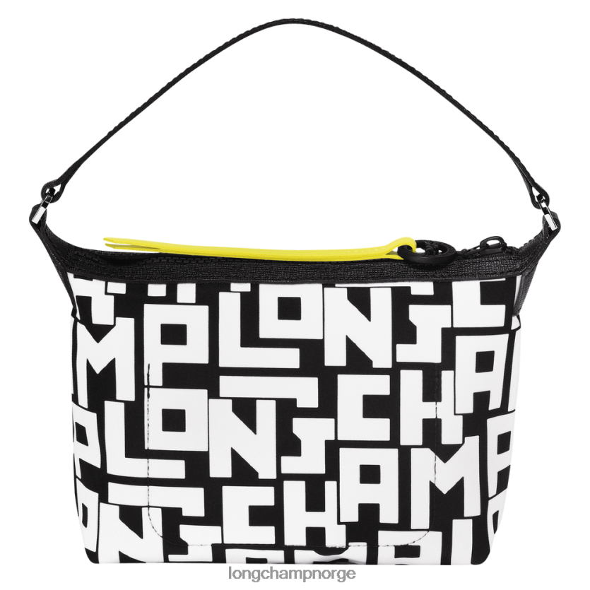 Longchamp le pliage lgp clutch kvinner svart hvit FTJ6LL227