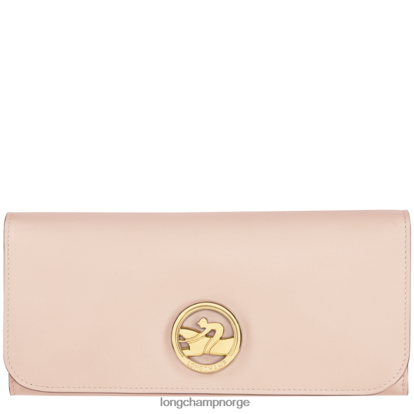Longchamp box trav kontinental lommebok kvinner blek rosa FTJ6LL561