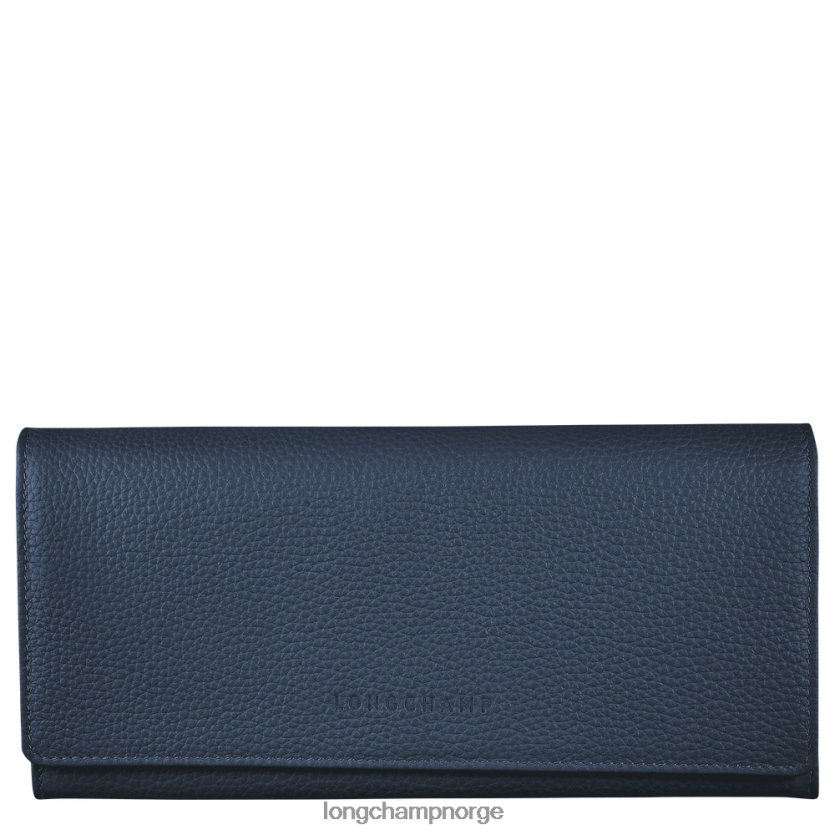 Longchamp le foulonne kontinental lommebok kvinner marinen FTJ6LL608