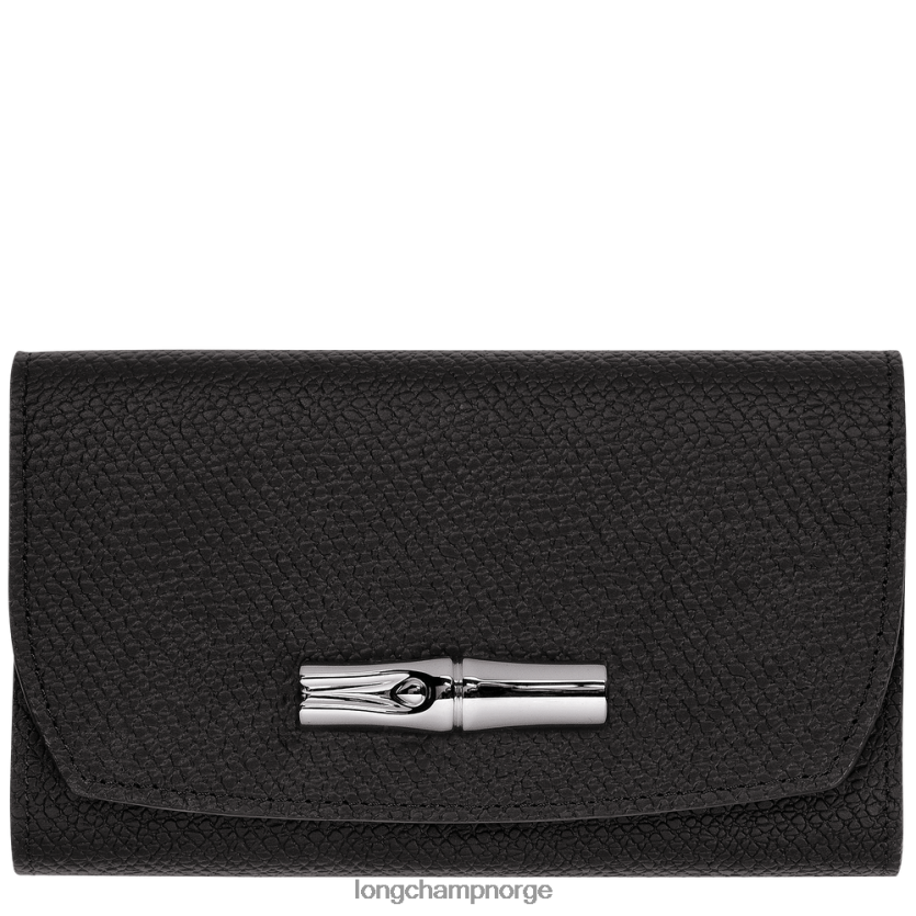 Longchamp roseau lommebok kvinner svart FTJ6LL575