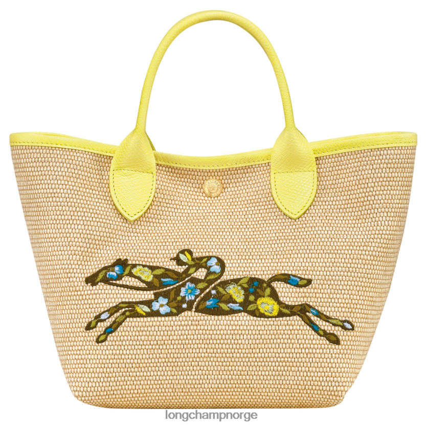 Longchamp le panier pliage kurv bag s kvinner gul FTJ6LL60