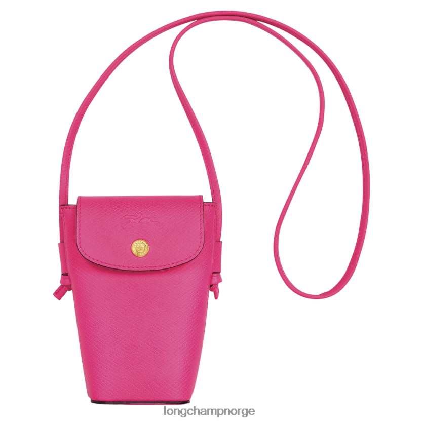 Longchamp epure telefondeksel med lærblisser kvinner fuchsia FTJ6LL710