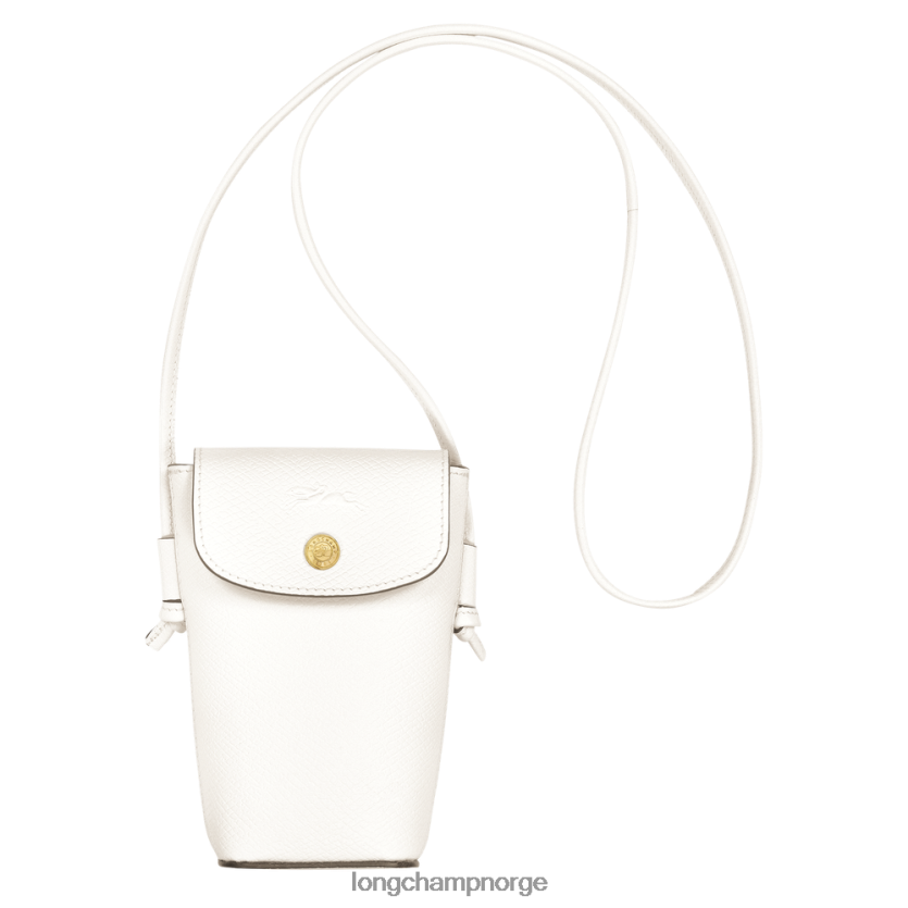 Longchamp epure telefondeksel med lærblisser kvinner hvit FTJ6LL707