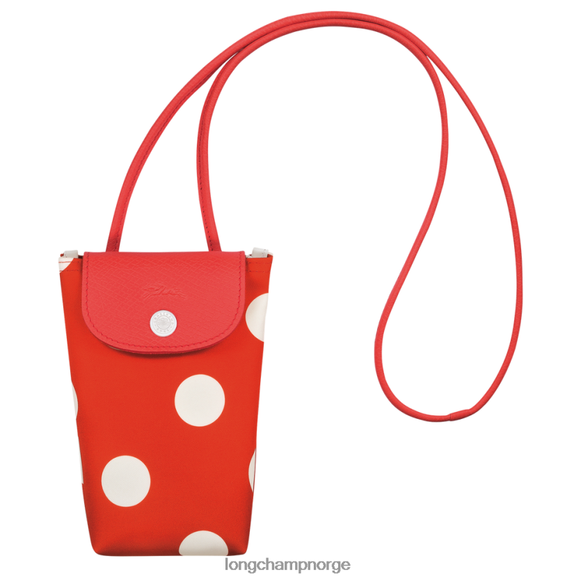 Longchamp le pliage collection telefonveske med lærblonde kvinner oransje FTJ6LL676