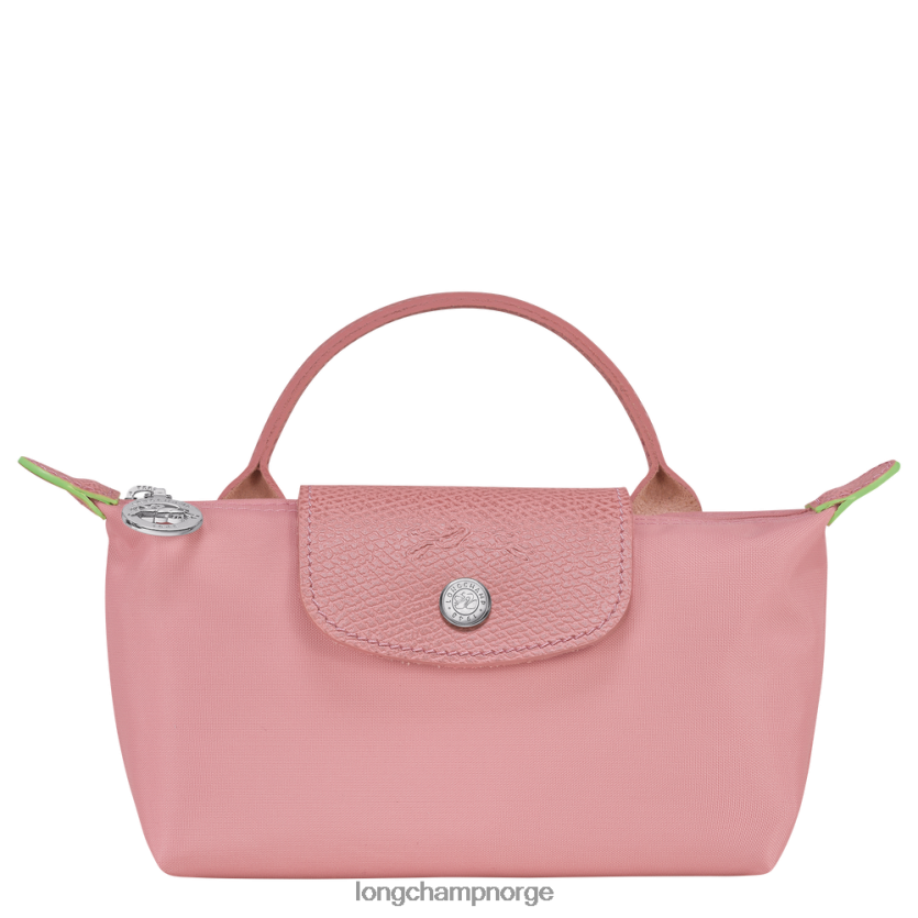 Longchamp le pliage grønn veske med håndtak kvinner kronblad rosa FTJ6LL675