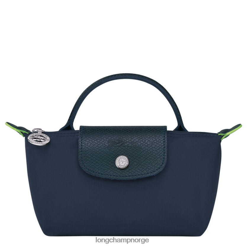 Longchamp le pliage grønn veske med håndtak kvinner marinen FTJ6LL673