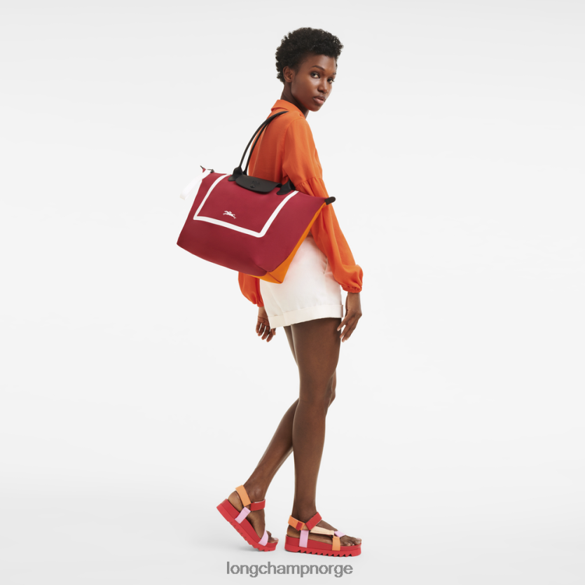 Longchamp le pliage samling veske l kvinner oransje/burgunder FTJ6LL7