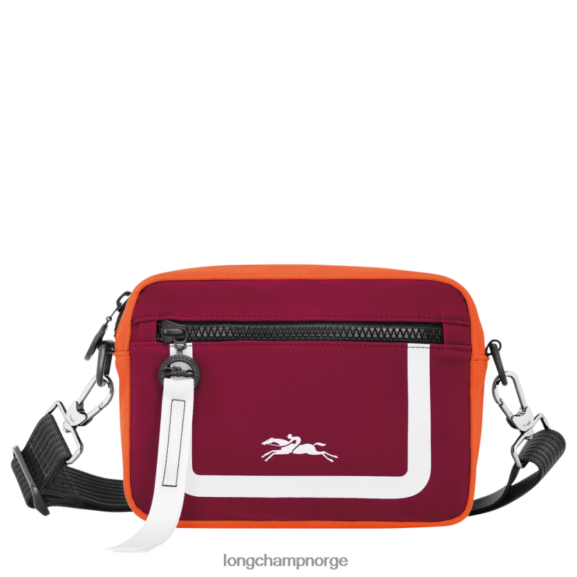 Longchamp le pliage samling kameraveske s menn oransje/burgunder FTJ6LL335