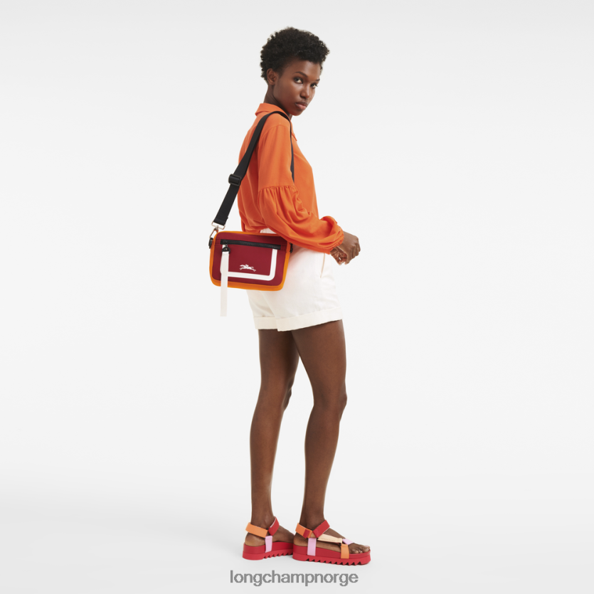 Longchamp le pliage samling kameraveske s menn oransje/burgunder FTJ6LL335